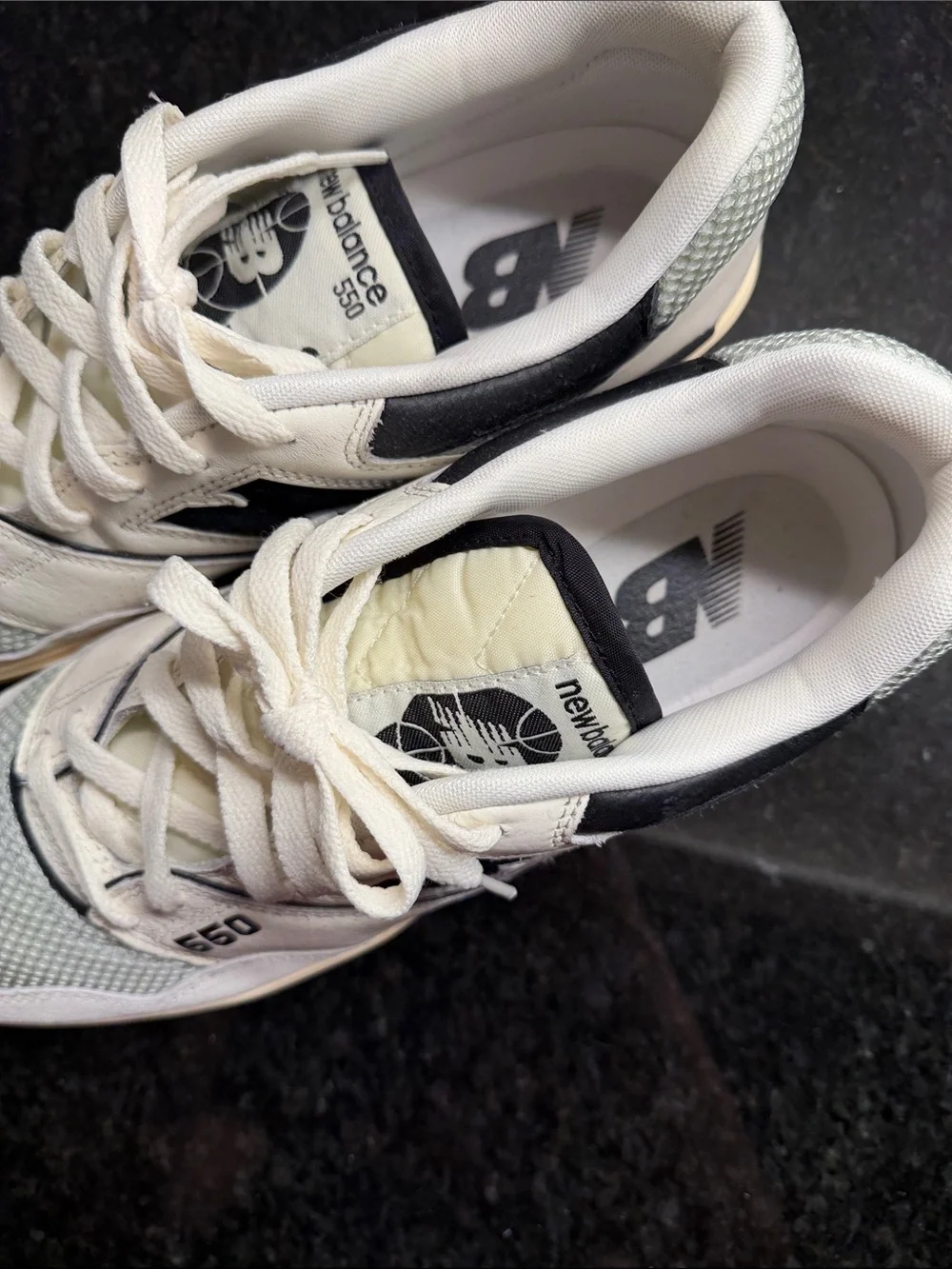 New Balance 550 Men’s White and Light Gray Sneakers size 12 - Picture 4 of 5